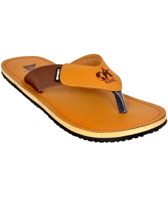 Altek - Tan Mens Thong Flip Flop - None