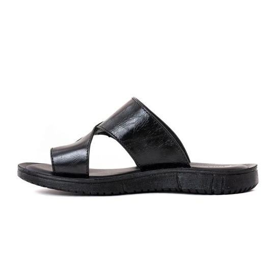 KHADIM Black Mens Leather Slipper - None