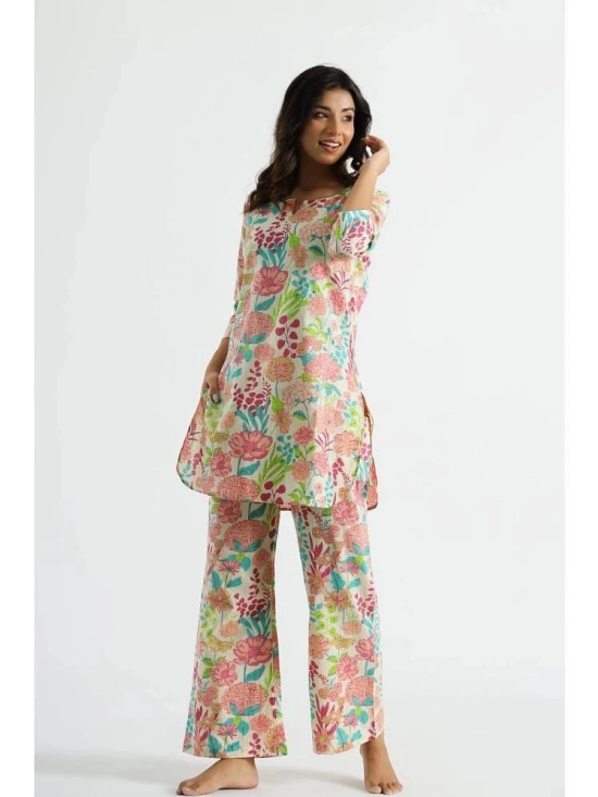 Label Flavia Multi Color Printed Pant Top Set - None