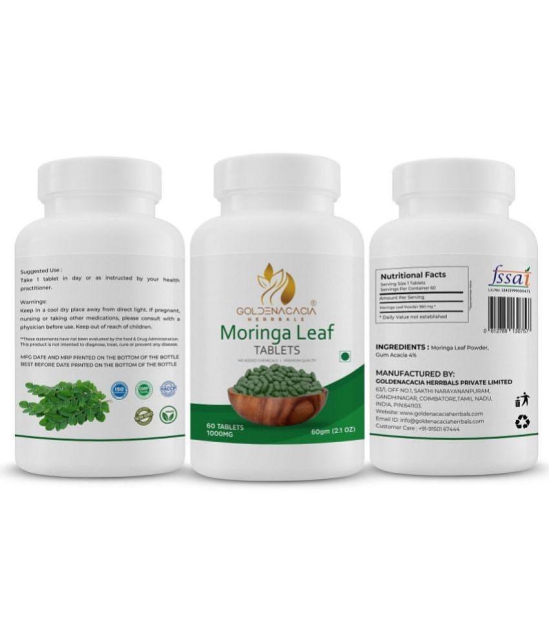 GOLDENACACIA HERRBALS Moringa leaf 1000mg 60 Tablets 1 no.s