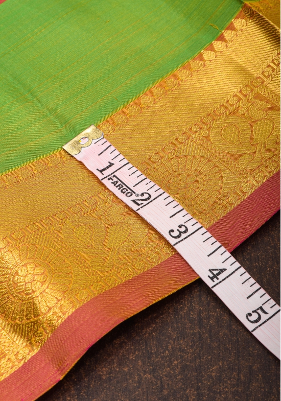 Exquisite Paalum Pazhamum Classic Kanjeevaram Multicolor Saree with zari Border | SILK MARK CERTIFIED