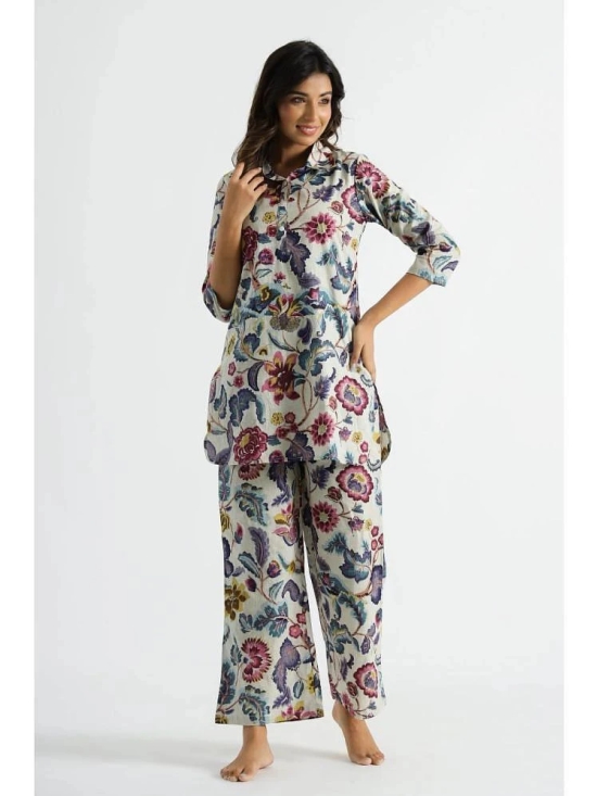 Label Flavia Multi Color Printed Pant Top Set - None