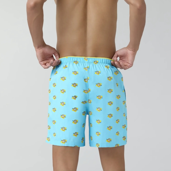 Renew Combed Cotton Boxer Shorts Blue Sky XL