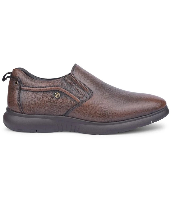 Liberty Brown Mens Slip On Formal Shoes - None