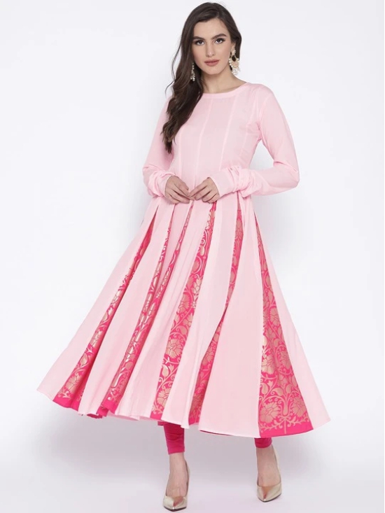 Women Pink Printed Anarkali Kurta