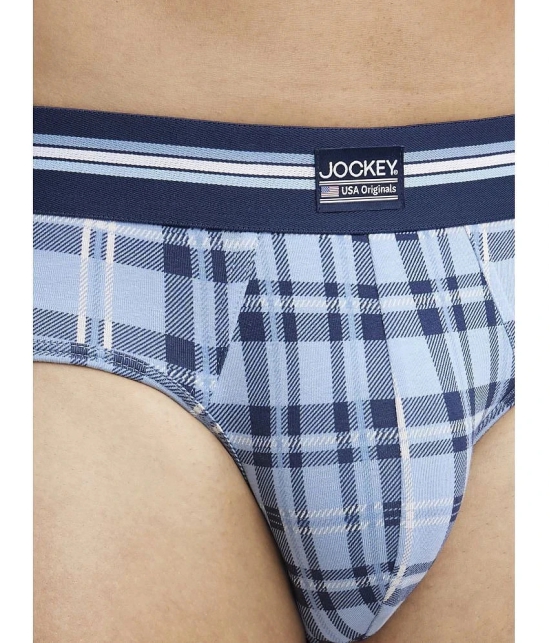 Jockey UI20 Men Super Combed Cotton Elastane Brief - Dusk Blue Print (Pack of 2 - Prints May Vary) - None