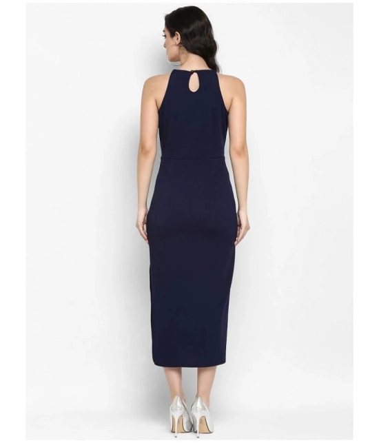 Zima Leto Polyester Navy Bodycon Dress - Single - L