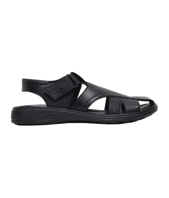 Leeport Black Floater Sandals - 8