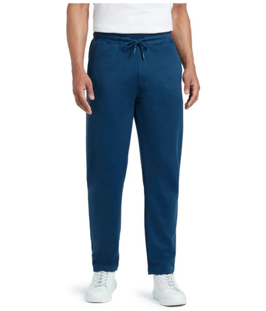 XYXX Blue Cotton Plain Trackpants Single - XL