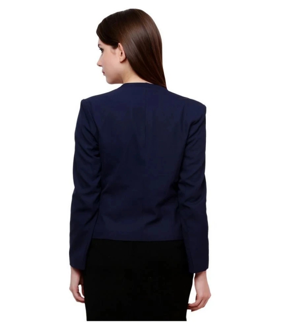 Pannkh Polyester Blend Summer Blazers - Blue Single - M