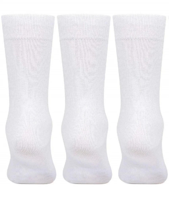 Dollar - White Cotton Boys School Socks ( Pack of 3 ) - Free Size