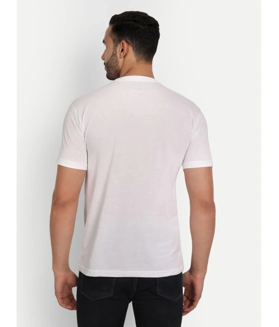 Zeffit - White Cotton Blend Regular Fit Mens T-Shirt ( Pack of 1 ) - None