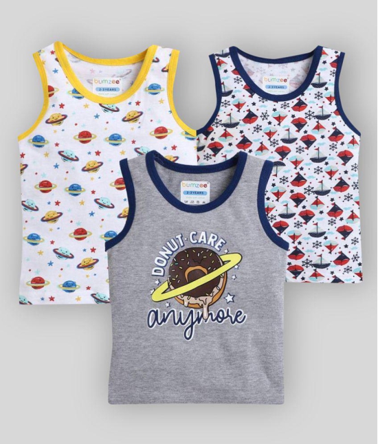 BUMZEE - Gray T-Shirt For Baby Boy ( Pack of 3 ) - None