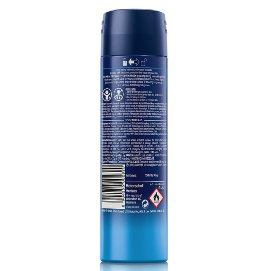 Nivea Men Fresh Active Deodorant 150 Ml