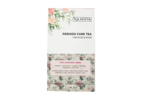 NAMHYA Periods care Green Tea for PCOS &PCOD (with Shatavari, Ashoka) with Natural Ayurvedic Herbs for Hormonal Balance and Better Period Cycle (100g)