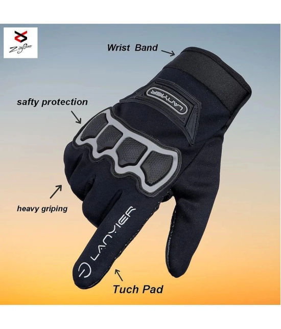 ZAYSOO Full Fingers Nylon Riding Gloves ( Pair of 1 ) - XL