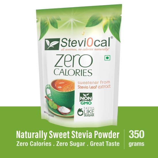 Stevi0cal Stevia Sweetener Powder | 100% Sugar Free Natural | Zero Calorie for Weight Management, Diet, Diabetic Friendly | 350 gm Jar