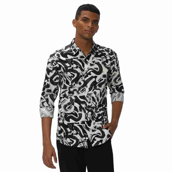 Black & White Digital Print Shirt