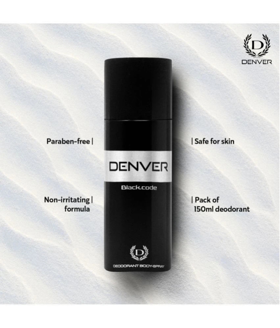 Denver Black Code Deo - 150ML & Black Code Pocket Perfume - 18ML(Combo Pack of 2)