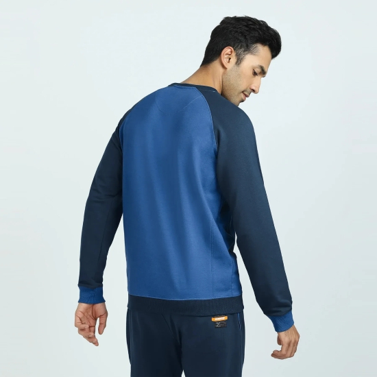 Quest French Terry Cotton-Blend Sweatshirts Atlas Blue L