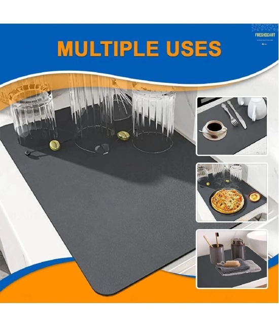 NAMRA Rubber Solid Table Mats ( 40 cm x 60 cm ) Pack of 1 - Gray - Gray