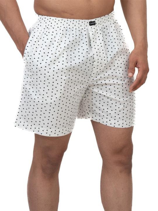 Printed Cotton Boxer Bxr_1006_White-S