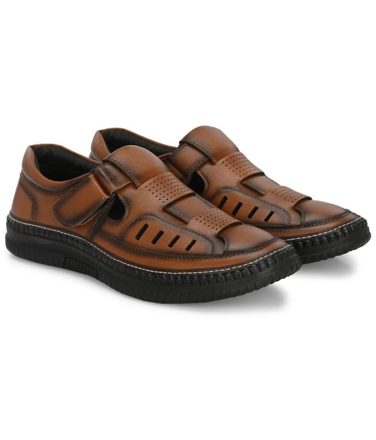 viv - Brown Mens Sandals - None