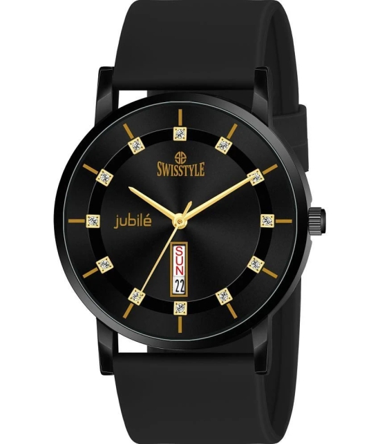 Swisstyle Black Silicon Analog Mens Watch