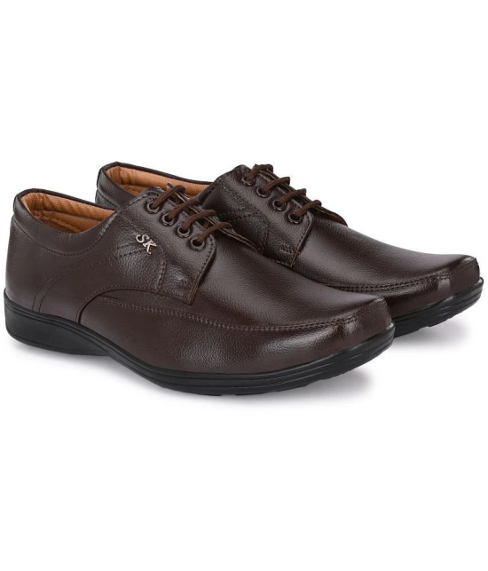 Leeport - Brown Mens Derby Formal Shoes - None