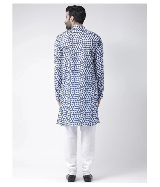 Hangup Blue Cotton Kurta Pyjama Set - None