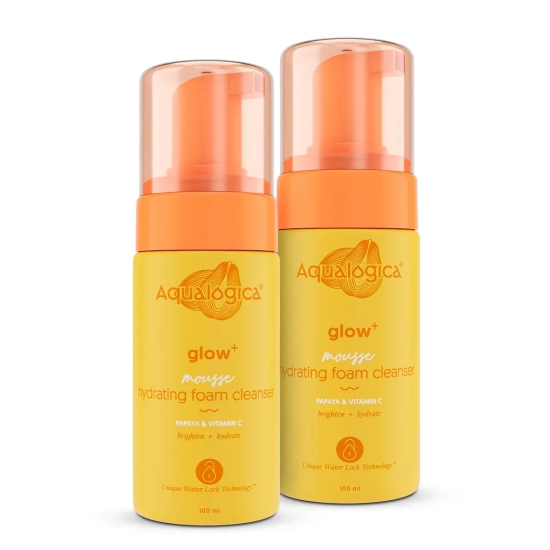 Glow+ Mousse Hydrating Foam Cleanser - 100 ml (Pack of 2)