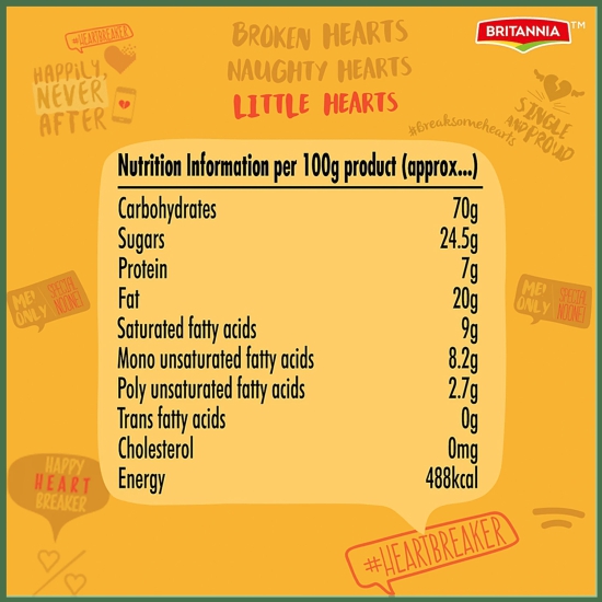 Britannia Little Hearts Biscuits, 75 G