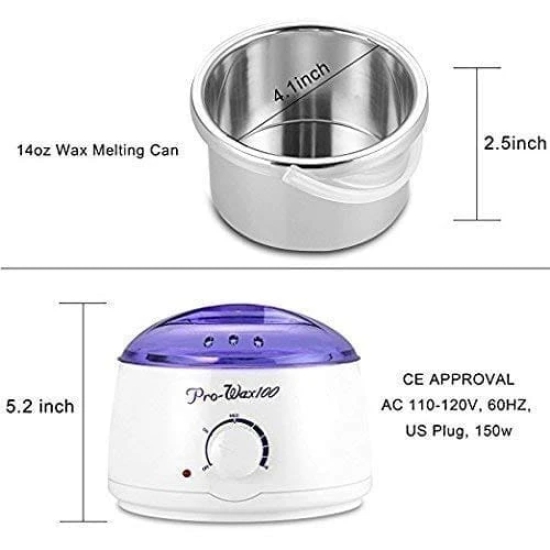 Wax Heater Automatic Hot Wax Heater for Hard Strip and Paraffin for Women painless hair remover kit wax bean