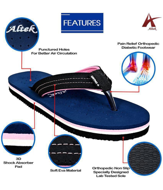 Altek - Navy Blue Womens Flip Flop - None