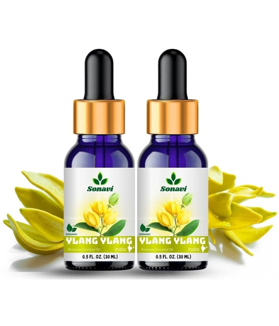 Sonavi Ylang-Ylang Essential Oil Green With Dropper 60 mL ( Pack of 2 )