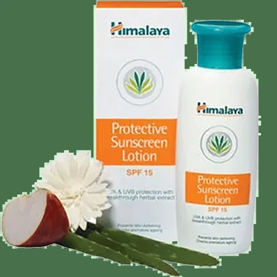 Himalaya Protective Sunscreen Lotion - All Skin Types, Aloe Vera, 50 Ml Bottle(Savers Retail)