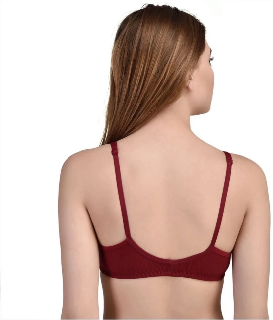 Desiprime Poly Cotton Front Closure - Maroon Pack of 4 - 36B