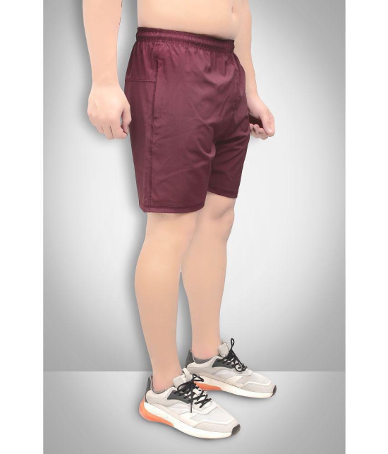 Forbro - Maroon Polyester Men's Running Shorts ( Pack of 1 ) - None