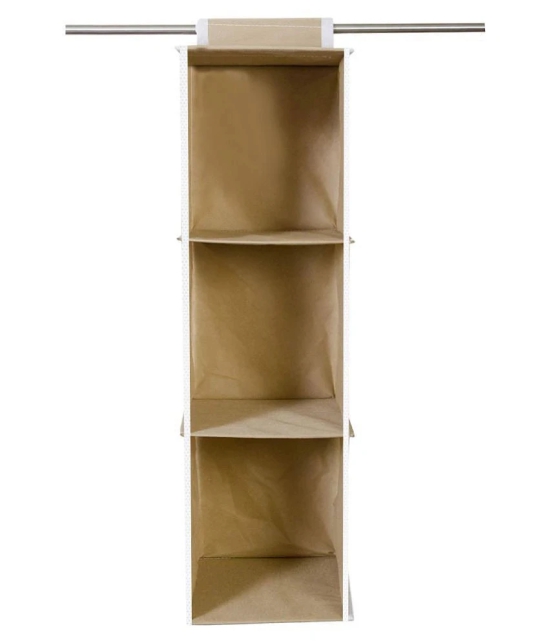 PrettyKrafts Hanging 3 Shelves Wardrobe Organiser