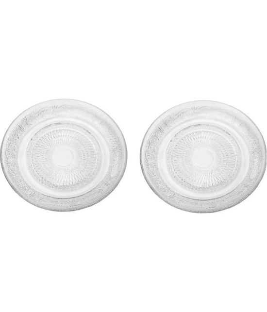 Somil 2 Pcs Glass Transparent Full Plate - Transparent