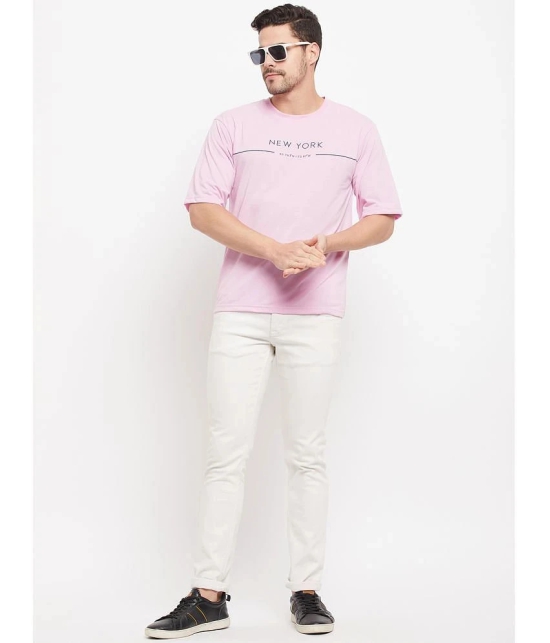 AUSTIZ - Pink Cotton Blend Regular Fit Mens T-Shirt ( Pack of 1 ) - None