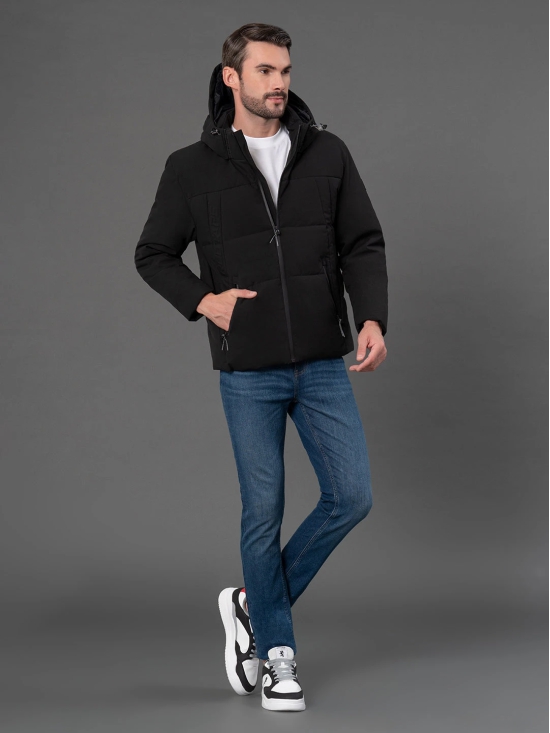 RedTape Hooded Jacket for Men | Padded & Detachable Hood | Enhanced Comfort