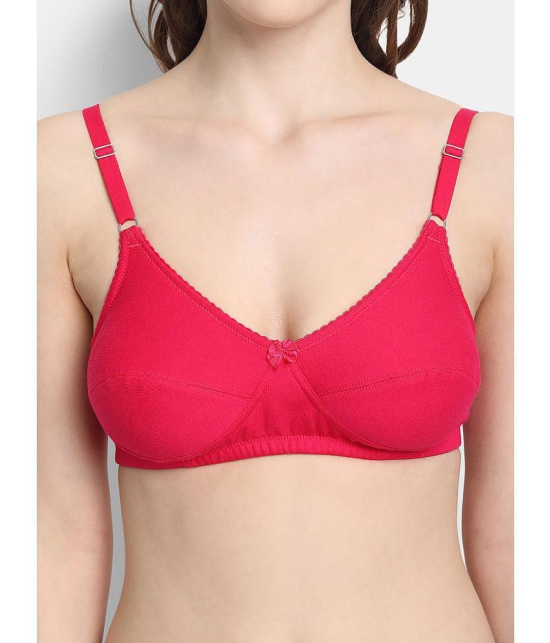 VStar - Pink Cotton Non Padded Women's Everyday Bra ( Pack of 1 ) - None