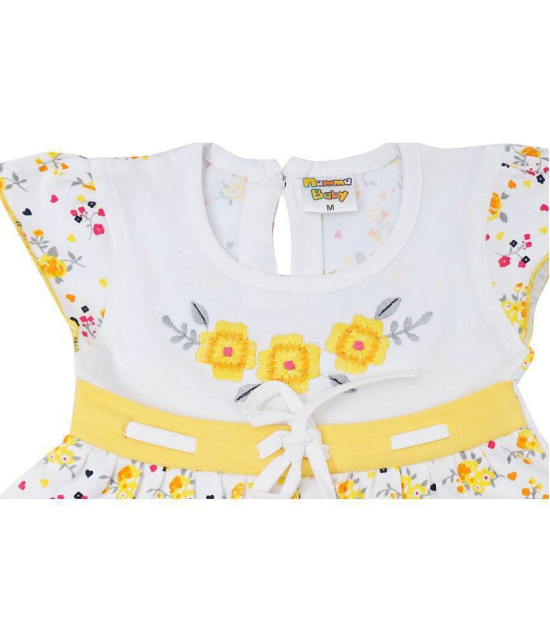 NammaBaby - Yellow Cotton Blend Baby Girl Frock ( Pack of 1 ) - None