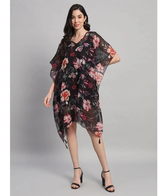 Curvydrobe Georgette Black Beach Dresses - Single - None