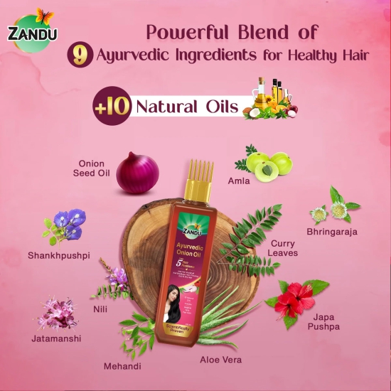 Ayurvedic Onion Hair Oil 200 ml-Ayurvedic Onion Hair Oil (200 ml)