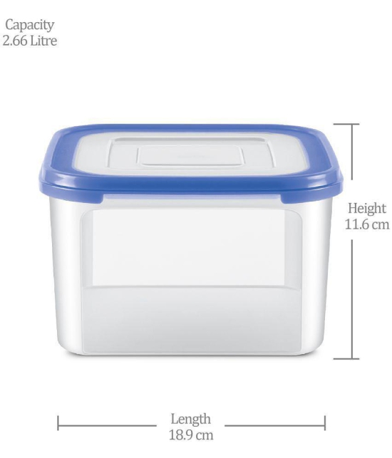 Milton Stacko 360 degree 3000 Storage Container, 2.66 Litre, Transparent, 1 Piece - Transparent