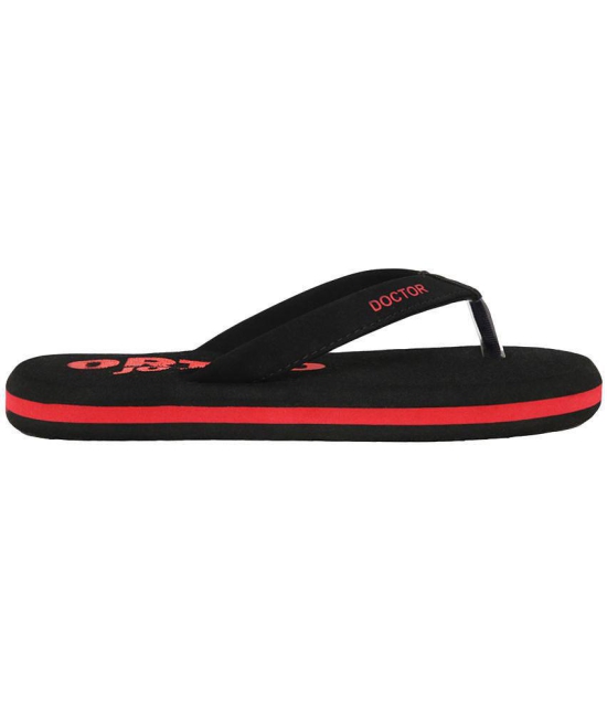 ORTHO JOY - Black Men's Thong Flip Flop - None