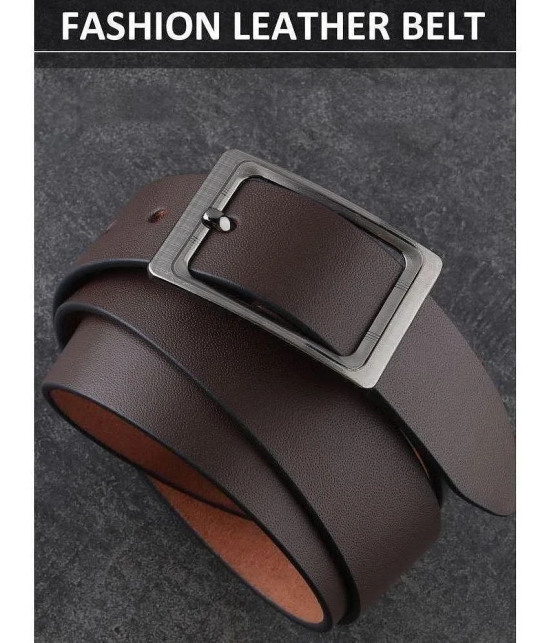 Loopa - Brown 100% Leather Mens Formal Belt ( Pack of 1 ) - None