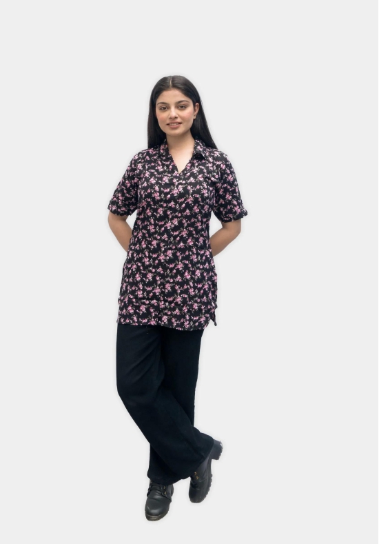 ANIKRRITI The Collared Rayon Kurta-XL